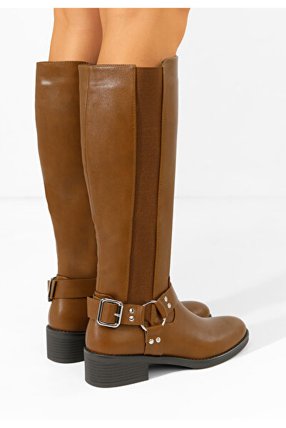 B T Shoes Cizme cu toc mic Mellissa camel