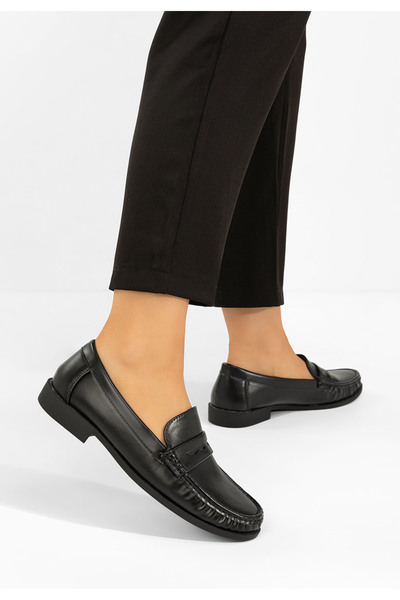 B T Shoes Matildia women's black loafers