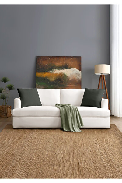 Monolisse Canvas 6-Piece Dark Gray Liquid-Proof Stain-Resistant Throw Pillow Cover 45 X 45 cm