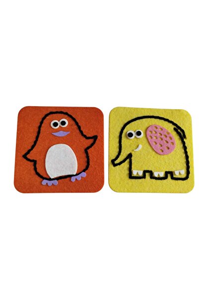 KESKİN NAKIŞ مجموعة خياطة يدوية تعليمية لتنمية الذكاء للأطفال، مصنوعة من الفي...