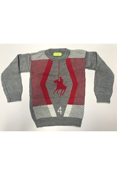 Baby Slon Kids Clup Kışlık bisiklet yaka desenli triko kazak erkek çocuk swea...