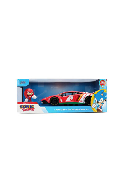 Simba JADA SONIC THE HEDGEHOG SET SONIC FIGURE AND LAMBORGHINI AVENTADOR SV METAL CAR 1 TO 24 SCALE