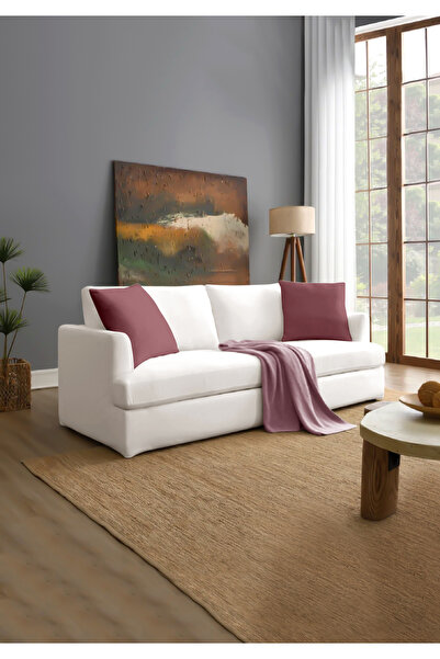 Monolisse Canvas 6-Piece Dusty Rose Liquid-Proof Stain-Resistant Throw Pillow Cover 45 X 45 cm