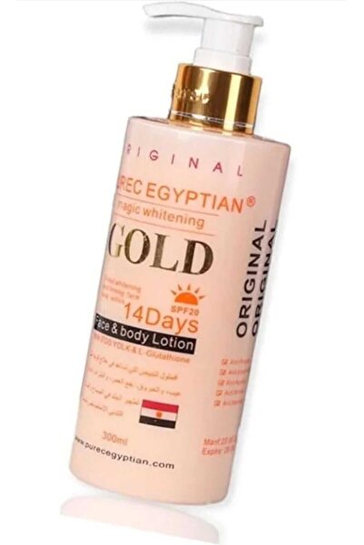 orıgınall GOLD WHITENING EGYPTIAN PURE MAGIC BODY LOTION 300ml