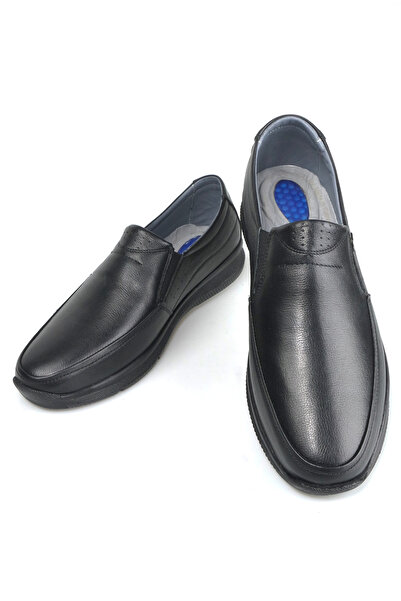 Wallerjon Men's Inner Outer Genuine Leather Orthopedic Comfortable Fit Shoes