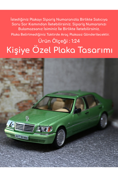 bebeym Mercedes-Benz S320 Metal Oyuncak Araba - 1:24 Ölçek S320 - Kişiye Özel...