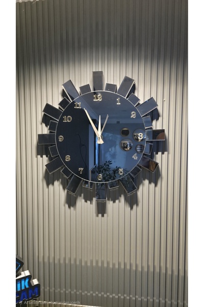 TEKNİK AYNA CAM SANAYİ DÜMEN DUVAR SAATİ BRONZ AYNALI 60 CM ÇAPINDA