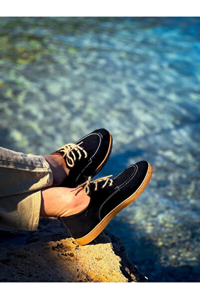 ZENGEZUR MALL Mtxdpn Kb-X5 Kuback Black Suede Lace-Up Casual Men's Shoes (154555) (Size: 43)