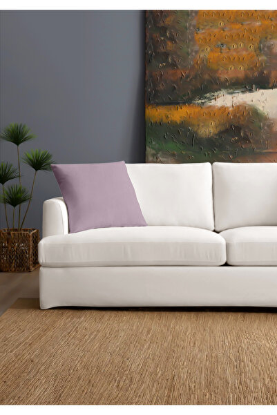 Monolisse Canvas 6-Piece Lilac Liquid-Proof Stain-Resistant Throw Pillow Cover 45 X 45 cm