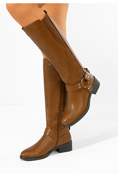 B T Shoes Cizme cu toc mic Mellissa camel