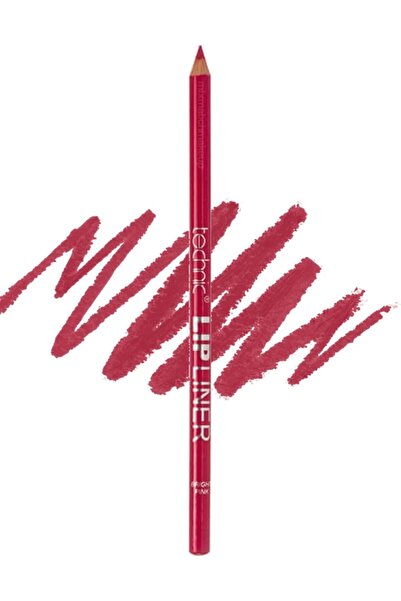 TECHNIC Lip Liner Pencil with Sharpener - Bright Pink | Creamy Lip Definer for Precise Shaping