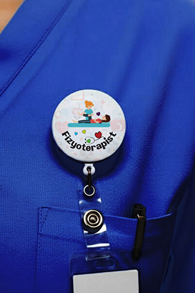 Ver-O Baskı Fizyoterapist Tasarım Yoyo Kartlık – Uzayabilir İpli İsimlik Tutucu Yaka Kartı Yoyosu