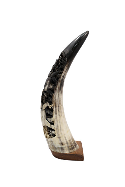 Generic Hand-Carved Stone Horn – Natural Decorative Sculpture | Elegant Home Décor Collection