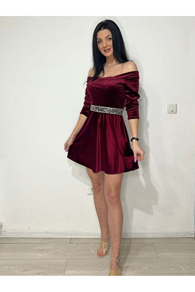 AdyAry Fashion Short elegant velvet dress