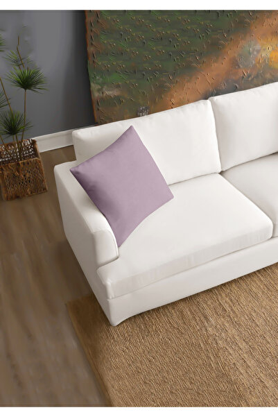 Monolisse Canvas 6-Piece Lilac Liquid-Proof Stain-Resistant Throw Pillow Cover 45 X 45 cm