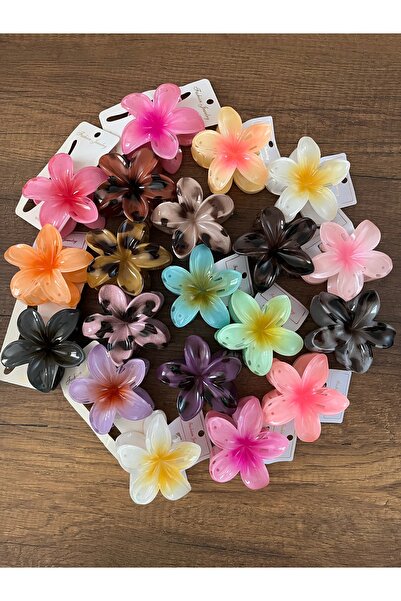 gülümse gel Lotus Çiçeği 2 Adet Mandal Toka Seti Kıskaçlı Toka Büyük Boy (2 a...