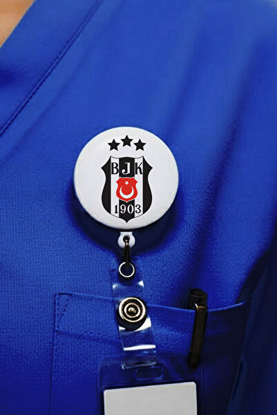 Ver-O Baskı Beşiktaş Tasarım Yoyo Kartlık – Uzayabilir İpli İsimlik Tutucu Yaka Kartı Yoyosu