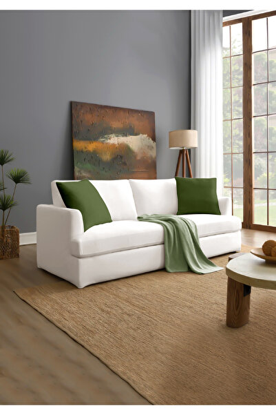 Monolisse Canvas 6-Piece Dark Green Liquid-Proof Stain-Resistant Throw Pillow Cover 45 X 45 cm