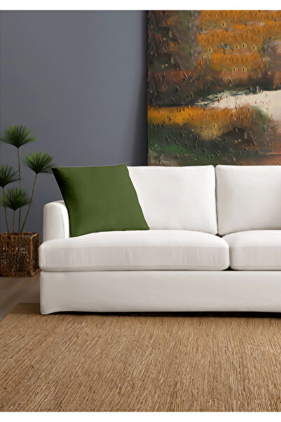 Monolisse Canvas 6-Piece Dark Green Liquid-Proof Stain-Resistant Throw Pillow Cover 45 X 45 cm