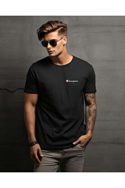 Free Tarz Μαύρο μπλουζάκι με λογότυπο Champion