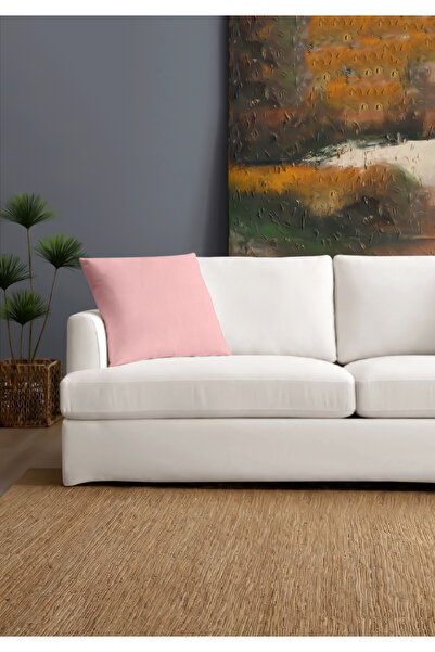 Monolisse Canvas 6-Piece Pink Liquid-Proof Stain-Resistant Throw Pillow Cover 45 X 45 cm