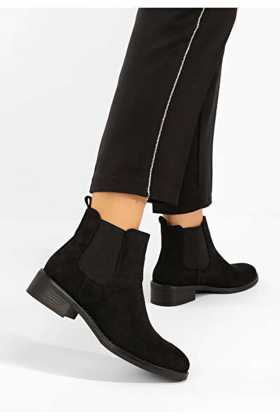 B T Shoes Μποτάκια Chelsea γυναικεία Kataleia Μαύρα