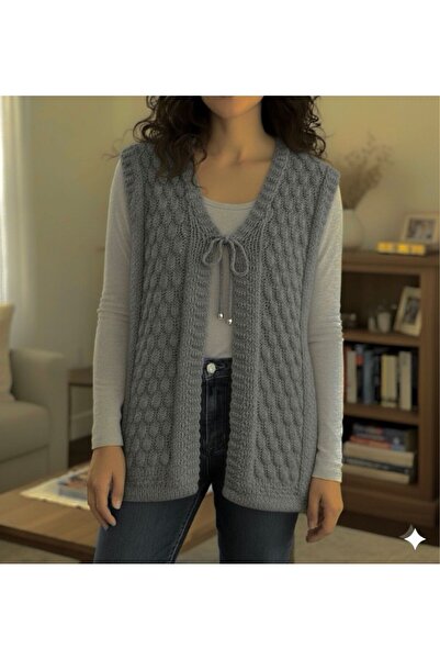 Erciyes Yumuşak Dokulu V Yaka Yumoş Triko Yelek