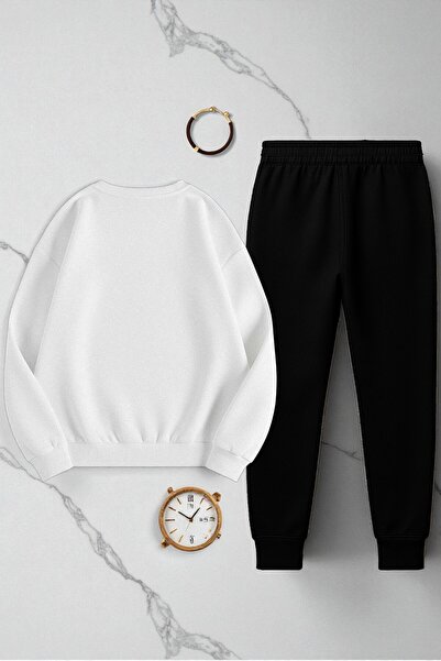 uyguntarz Unisex Arizona Design Printed Crew Neck Sweatshirt - 2-Piece Tracksuit Set