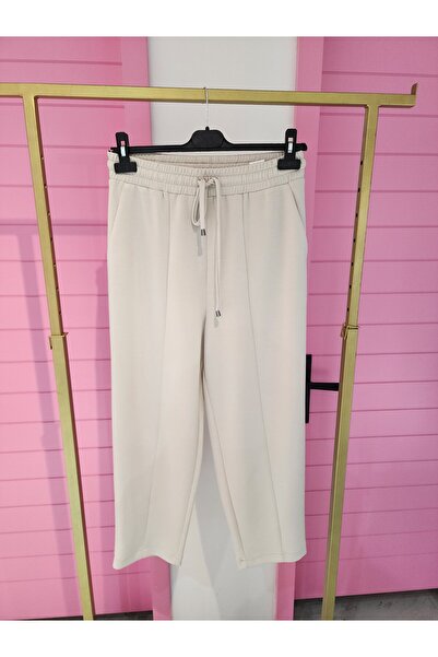 Sentez önden parçalı havuç bambu pantolon taş kadın