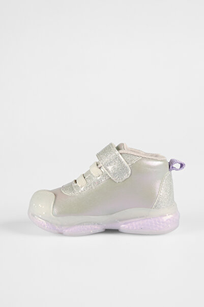 Vicco Gemini Orthopedic Baby Girl Gray Lighted First Step Boots