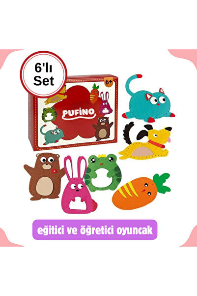 Luniya 6'lı Çocuklar Için Kendin Yap Keçe Dikiş El Sanatları Seti