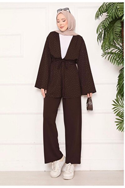 VOICTEC Women's Modal Blend Skirt Blouse Set