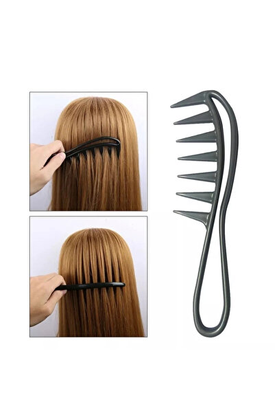EKİDORA Women and Men Black Wide Tooth Hair Comb Professional Styling Comb