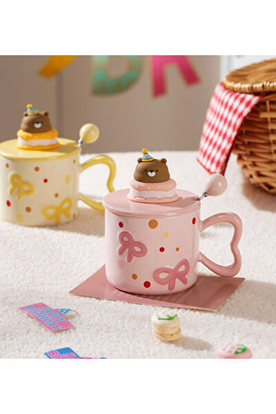 hediyeofisi Cute Bear Design Ceramic Mug