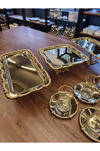 P&ORA PREMIUM KITCHEN PRODUCTS Gold Premium 5 Tea Set