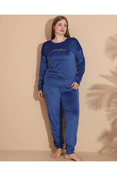 Estiva 25394 Long Sleeve Oversized Velvet Pajama Set