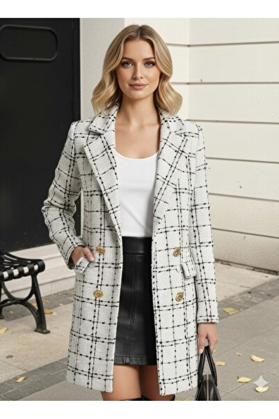 civetta Women's Long Sleeve Collared Front Button Woven Jacket