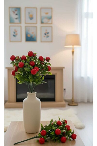 ENRUFLORA مزهرية ديكور على شكل شجرة تفاح صغيرة اصطناعية أزرق بلون الكوبالت