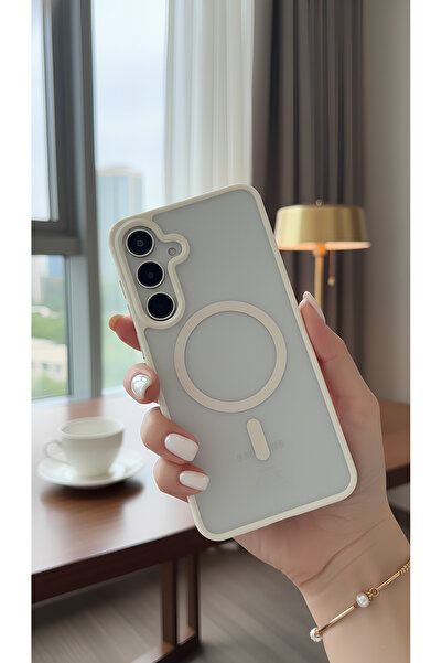 TechTrove Samsung Galaxy S25 FE Kılıf Magsafe Şarj Özellikli Mat Arka Yüzey Parmak İzi Tutmayan Lüks Kapak