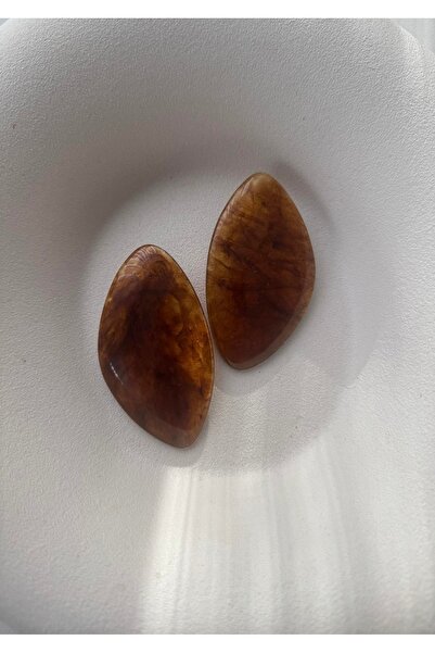 mos&more Brand Model, Large Brown Resin Lightweight Women's Earrings
