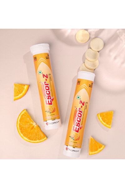 Glutone أقراص إسكور-زد الفوارة (بنكهة البرتقال) 20 قرصًا