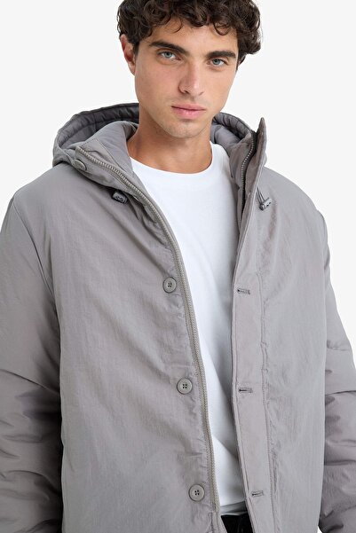 DeFacto Men's Coat E9223Ax/Gr3 Gray