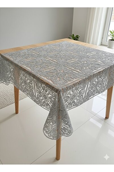 karmen home Elegance Dantel Desenli Dekoratif Masa/Sehpa Örtüsü 90 x 90