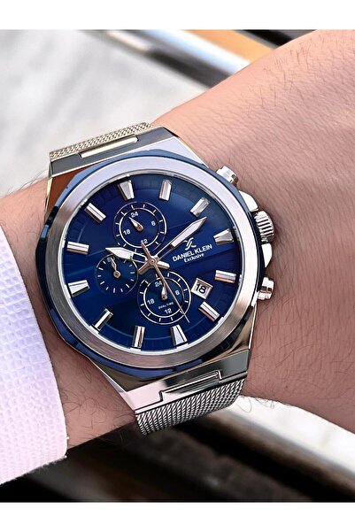 Daniel Klein Men's Wristwatch 30 Meters Water Resistant Steel Band + Bracelet Gift Vs.Blkt.0682