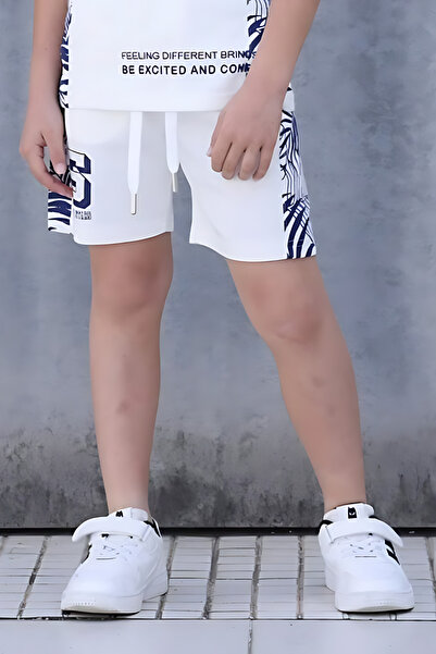 Alesaei-mondo tondo White children's shorts 4028