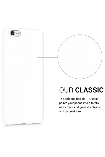 KWmobile Case for Apple iPhone 6 / iPhone 6s, Silicone, White, 35176.48