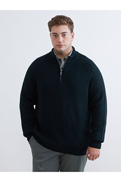 LC Waikiki Pulover tricot pentru bărbați LCW Vision Plus Size guler ridicat