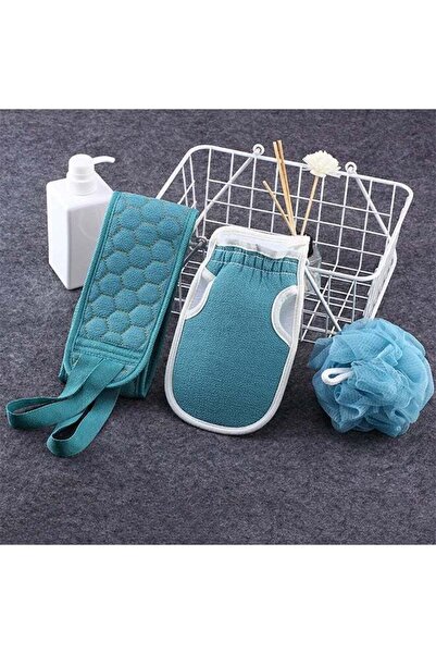 Generic 3 Pcs Exfoliating Body Scrubber Set - Includes Back Washer, Bath Glov...