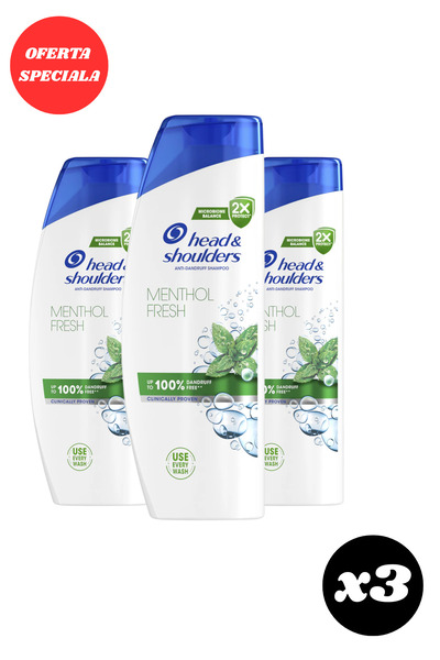 Head & Shoulders ȘAMPON 500ML MENTOL FRESH X3 BUC