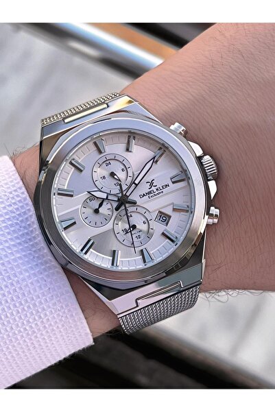 Daniel Klein Men's Wristwatch 30 Meters Water Resistant Steel Band + Bracelet Gift Vs.Blkt.0683